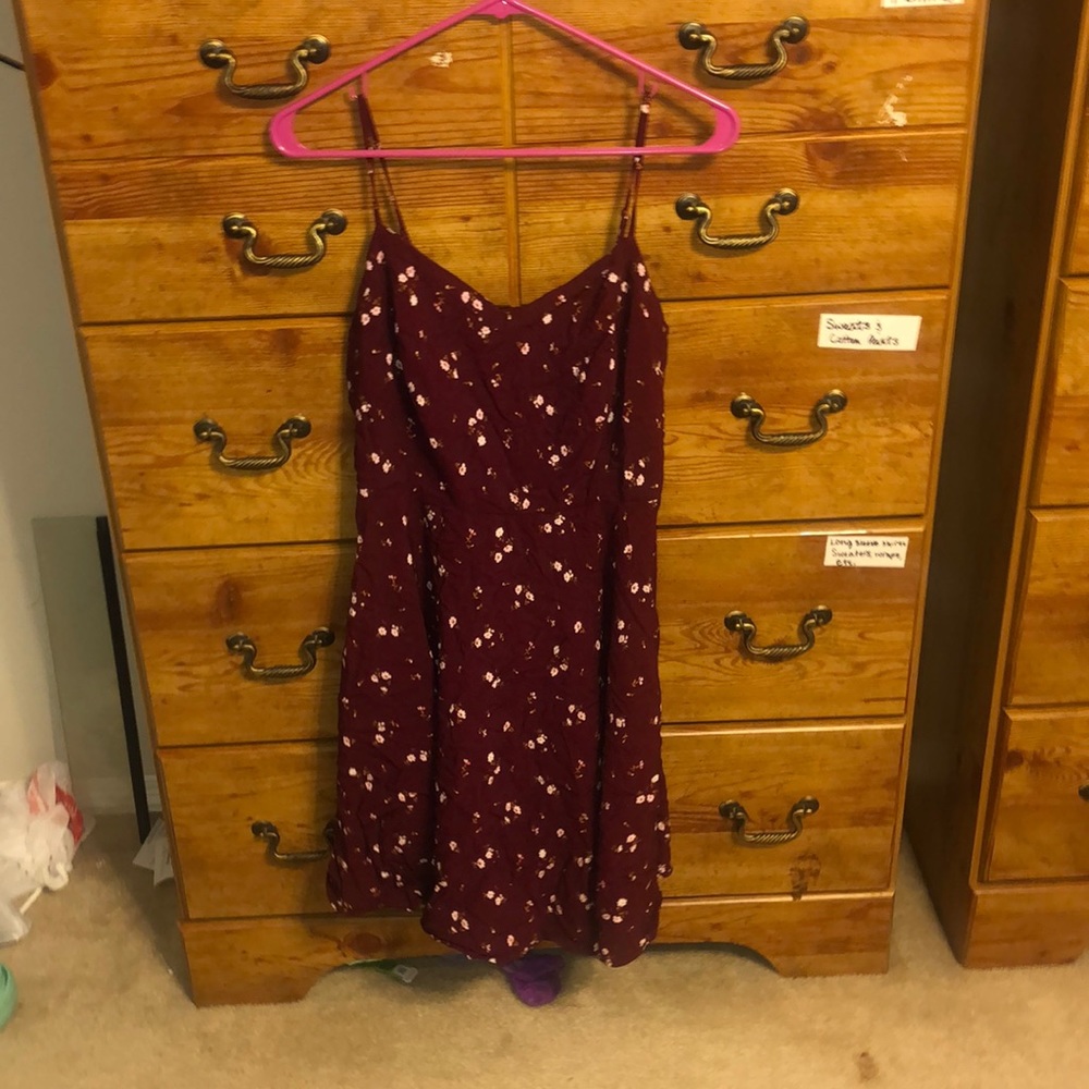 large maroon old navy dress